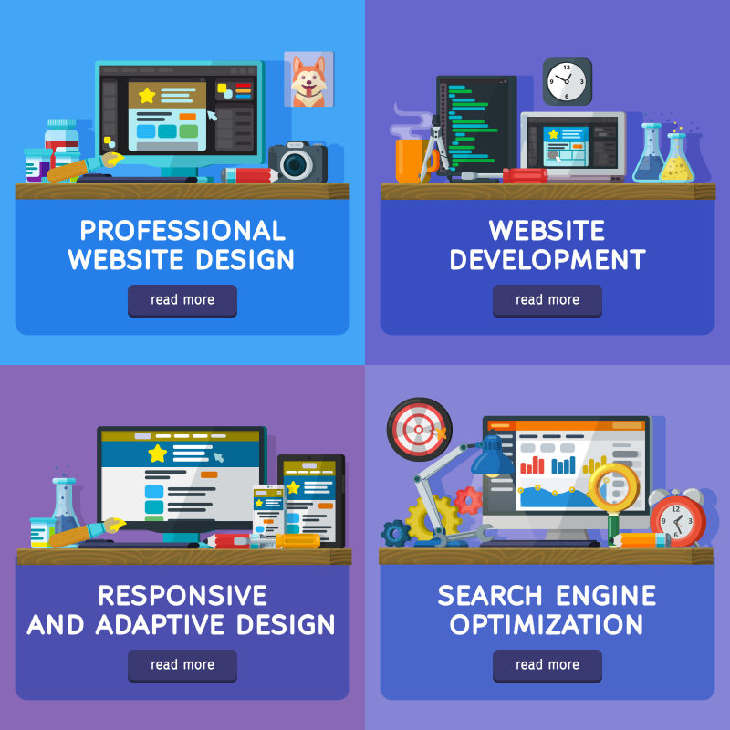 抽象矢量痤瘡主題的平面設(shè)計(jì)插圖